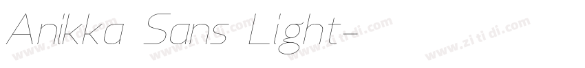 Anikka Sans Light字体转换